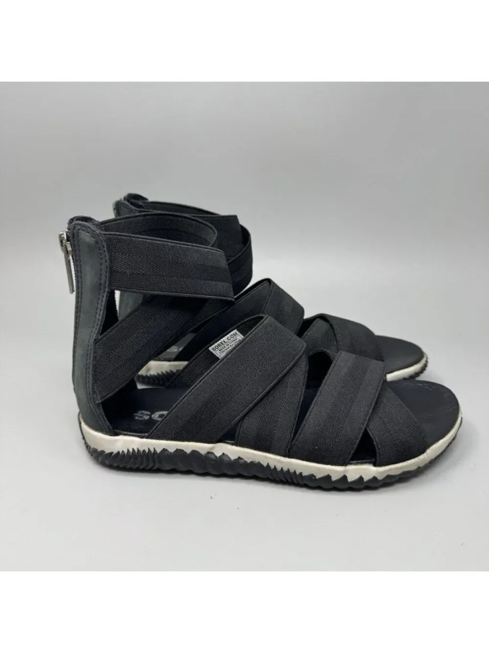 Sorel Out N About Plus Strap Black Sandals Size 7 Women’s